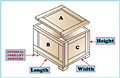 Dimensional Drawing for Wooden Containers